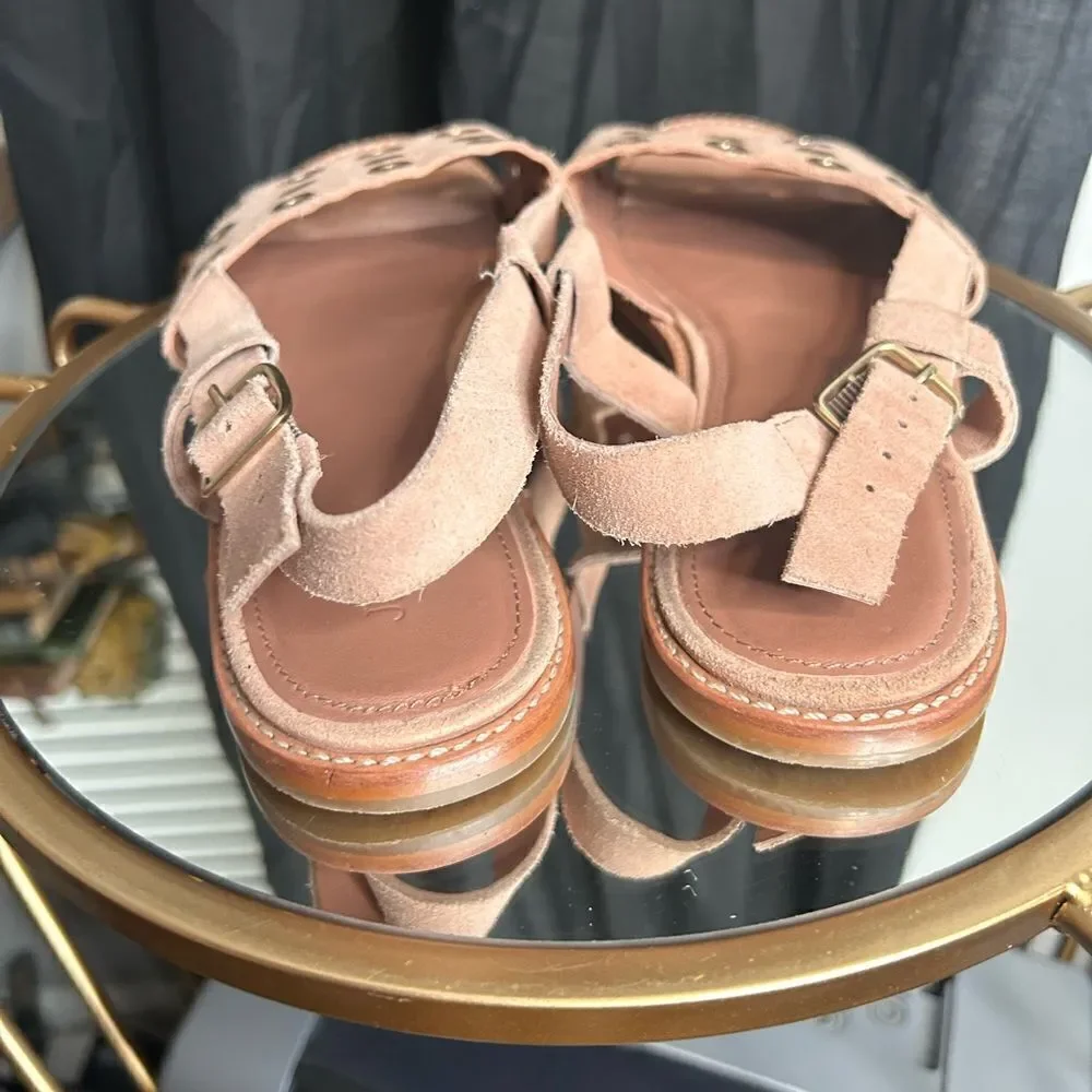 J.Crew Grommet Slingback Suede Sandals
